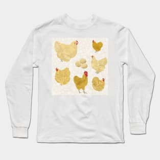 Buff Orpington Chicken White Long Sleeve T-Shirt